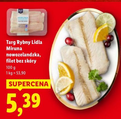 Miruna nowozelandzka, filet bez skóry promocja w Lidl