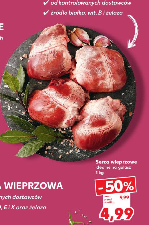 Serca wieprzowe promocja