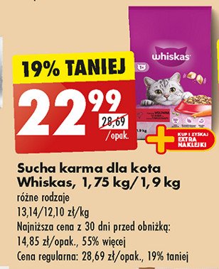 Karma dla kota z pyszną wołowiną Whiskas promocja