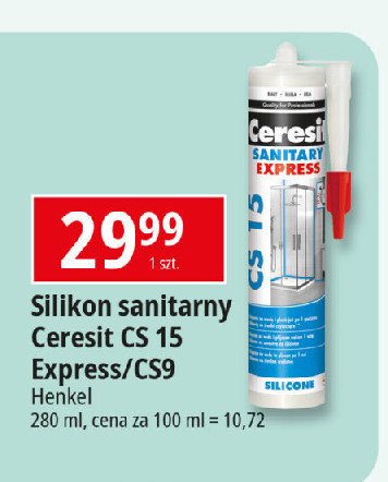 Silikon sanitarny cs 9 Ceresit promocja