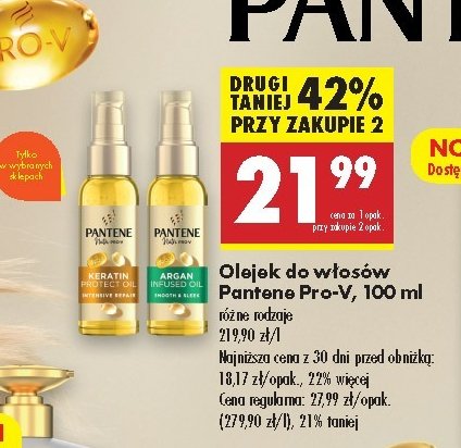 Olejek do włosów keratin Pantene pro-v promocja