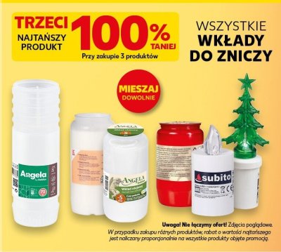 Wkłady do zniczy różne rodzaje trzeci -100% taniej promocja w Kaufland