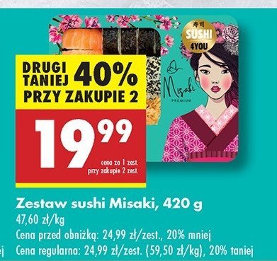 Sushi misaki Sushi 4you promocja w Biedronka