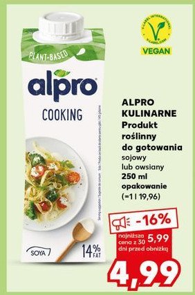 Napój sojowy do gotowania Alpro cooking promocja