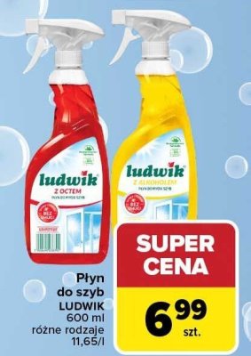 Płyn do szyb 600 ml, różne rodzaje LUDWIK promocja w Carrefour
