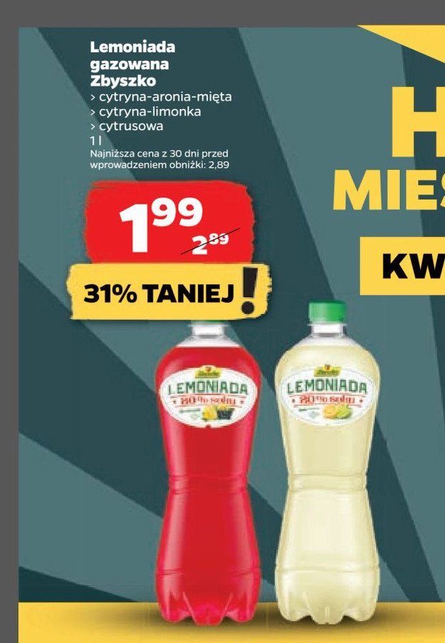 Lemoniada cytrusowa ZBYSZKO LEMONIADA Zbyszko (napoje) promocja w Netto
