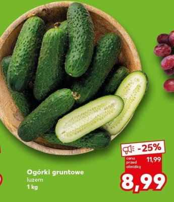 Ogórki gruntowe luzem promocja w Kaufland