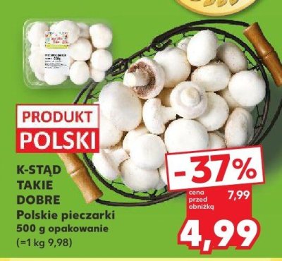 Pieczarki polskie promocja w Kaufland