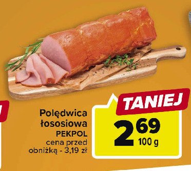 Polędwica łososiowa Pekpol promocja w Carrefour Market