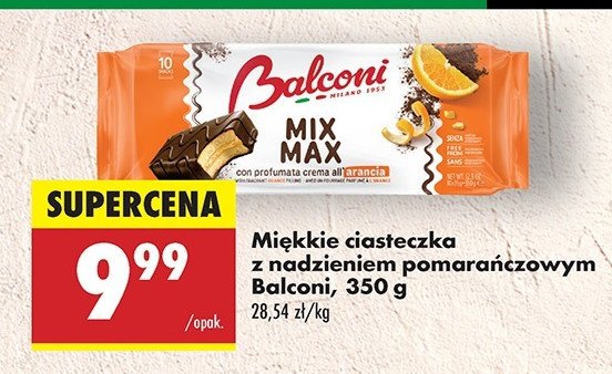 Ciastka z nadzieniem pomarańczowym Balconi promocja w Biedronka