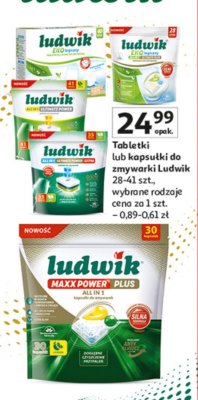 Tabletki lub kapsułki do zmywarki Ludwik promocja w Auchan