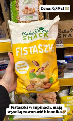 Fistaszki w łupinach Bakaliowy Snack promocja w Dino