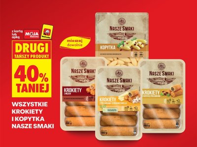 Wszystkie krokiety i kopytka DRUGIE -40% promocja w Biedronka