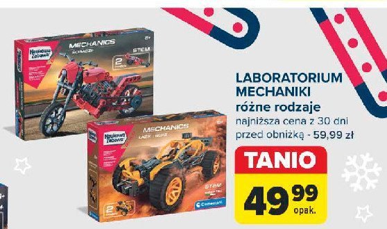 Laboratorium mechaniki: ścigacze Clementoni promocja w Carrefour