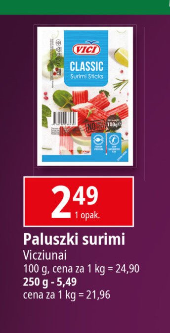 Paluszki krabowe Vici promocja