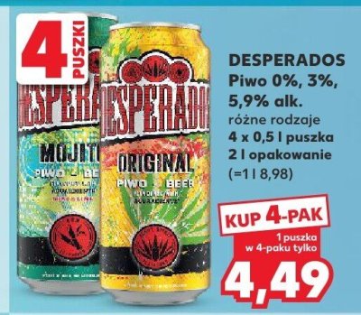 Piwo 0% alk. różne rodzaje 0,5 l  promocja w Kaufland