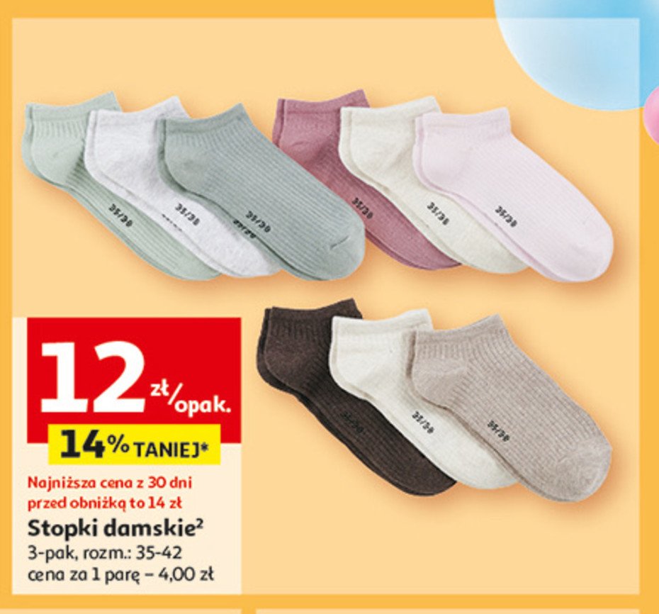 Stopki damskie promocja w Auchan