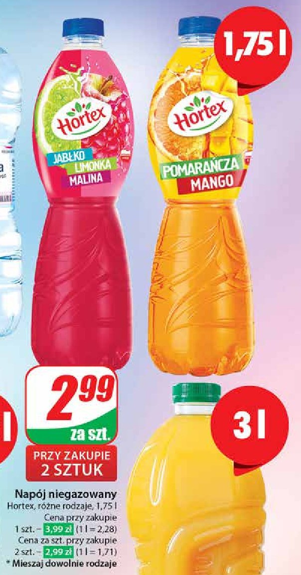 Napój jabłko-malina-limonka Hortex promocja