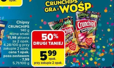 Chipsy Crunchips 140g różne smaki promocja w Carrefour