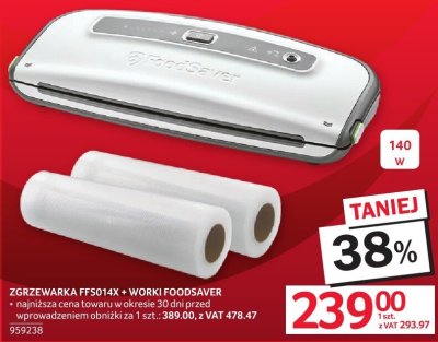Zgrzewarka FFS014X + worki FOODSAVER promocja w Selgros