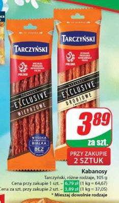 Kabanosy drobiowe Tarczy艅ski Exclusive promocja