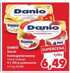 Serek truskawka Danone danio promocja w Kaufland