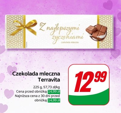 Czekolada mleczna Terravita pytania promocja w Dino