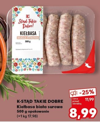 Kiełbasa biała surowa 500 g  promocja w Kaufland