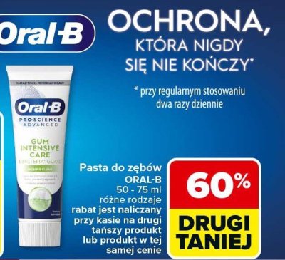 Pasta do zębów Oral-B różne rodzaje promocja w Carrefour Market