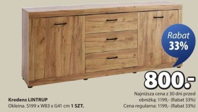 Kredens LINTRUP okleinowany promocja w Jysk