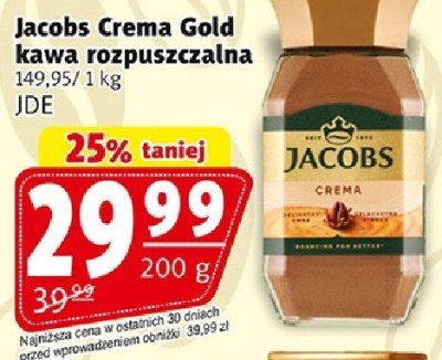 Kawa rozpuszczalna Jacobs Crema Gold JDE promocja w Prim Market