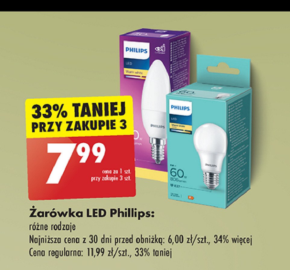 Żarówka 60w e27 Philips promocja