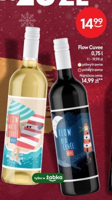 Wino Flow Cuvee półwytrawne czerwone 0,75l promocja w Żabka