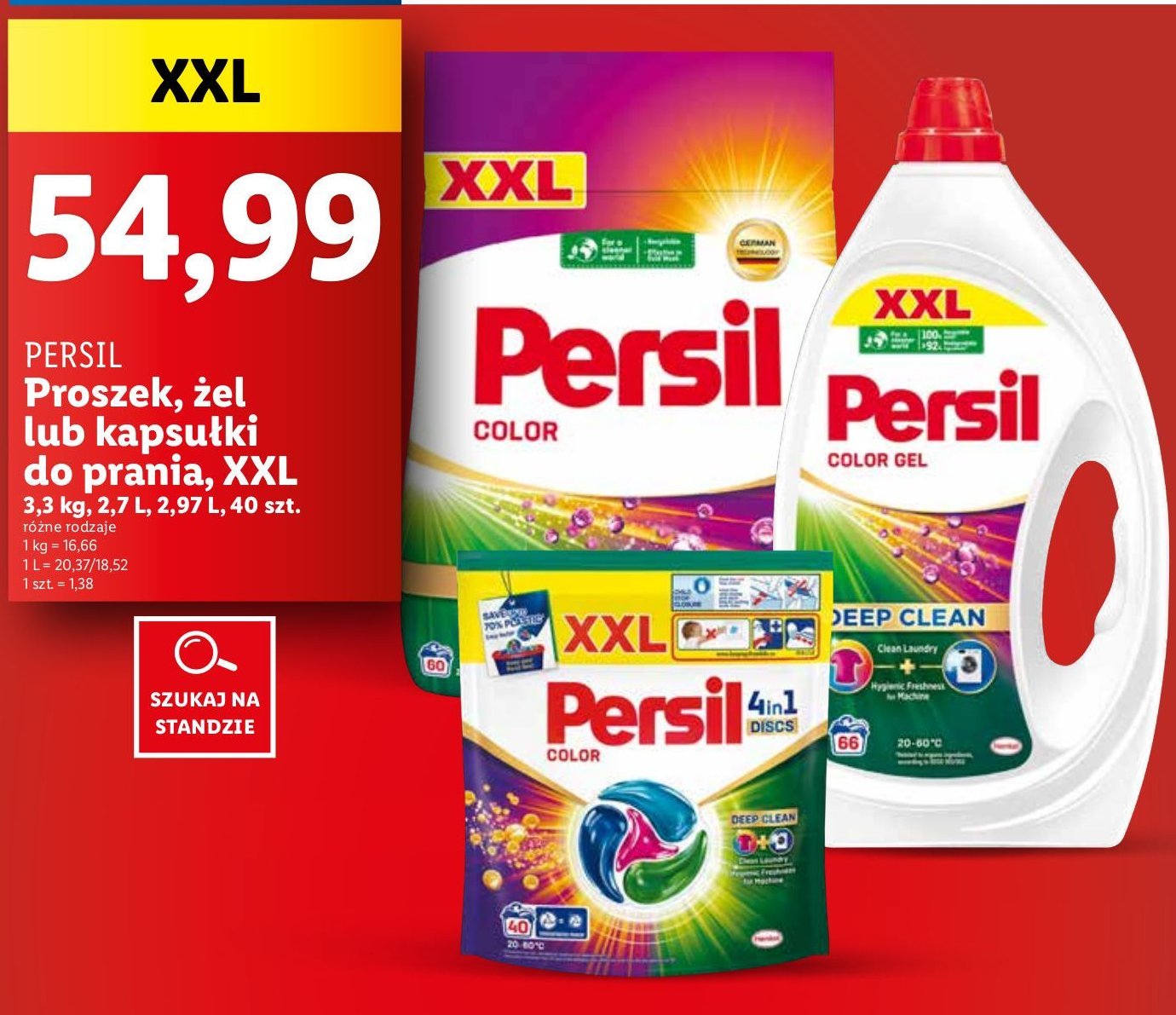 Żel do prania Persil active gel promocja w Lidl