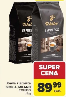 Kawa ziarnista SICILIA Tchibo 1kg promocja w Carrefour Market