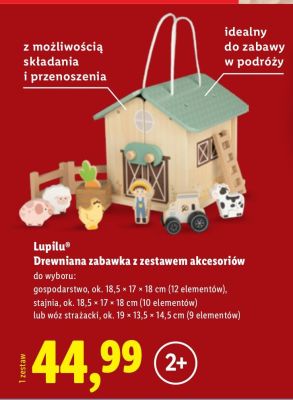 Lupilu® Drewniana zabawka z zestawem akcesoriów promocja w Lidl