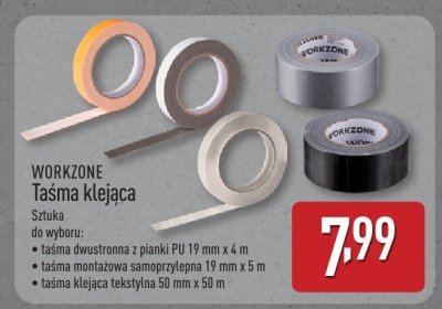 Taśma klejąca WORKZONE promocja w Aldi