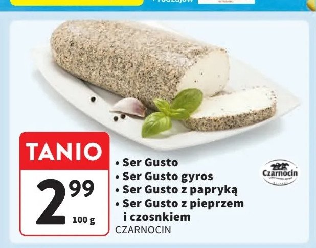 Ser gusto z pieprzem i czosnkiem Czarnocin promocja