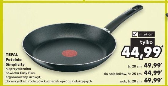 Patelnia do naleśników simplicity 25 cm Tefal promocja