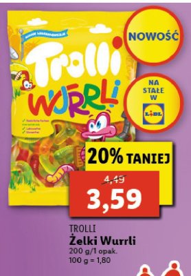 Żelki wurrli Trolli promocja