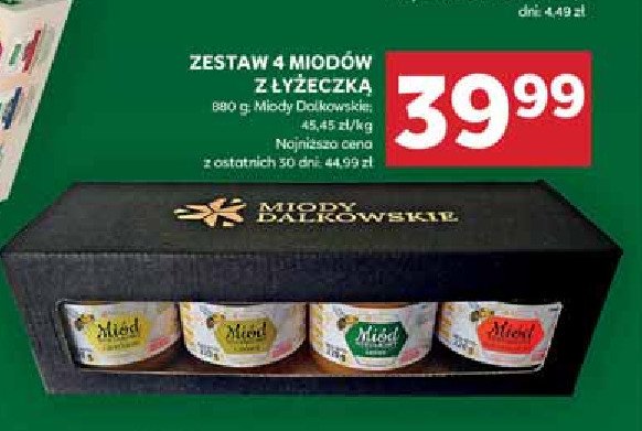 Zestaw miodów z łyżeczką Miody dalkowskie promocja w Stokrotka