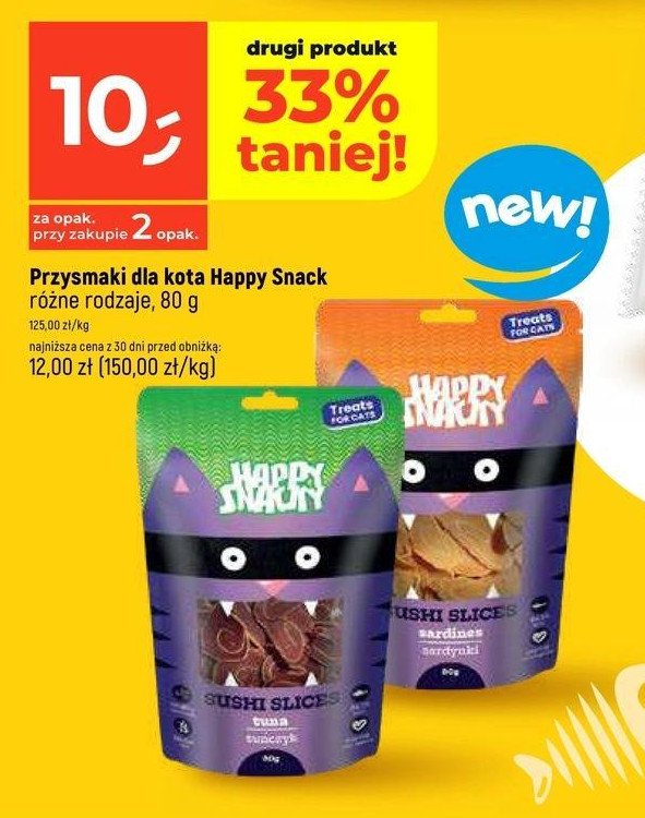 Przysmak dla kota z sardynką Happy snacky promocja w Dealz