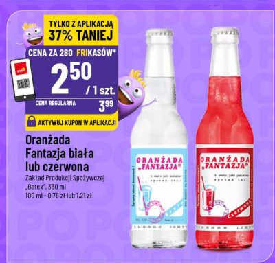Oranżada Fantazja biała lub czerwona promocja w POLOmarket