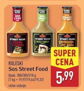 Sos do wrapów i kebabów Roleski street food promocja w Aldi