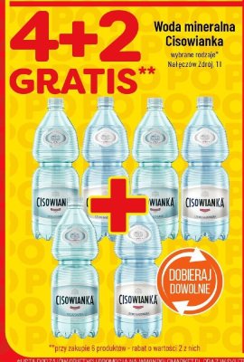 Woda mineralna 4+2 GRATIS promocja w POLOmarket