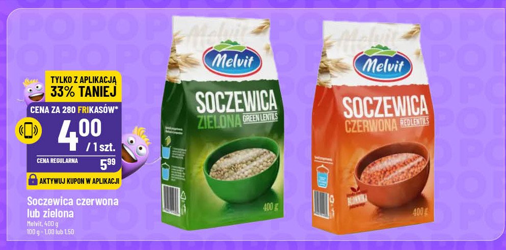 Soczewica czerwona Melvit promocja w POLOmarket