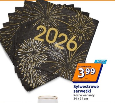Sylwestrowe serwetki promocja w Action