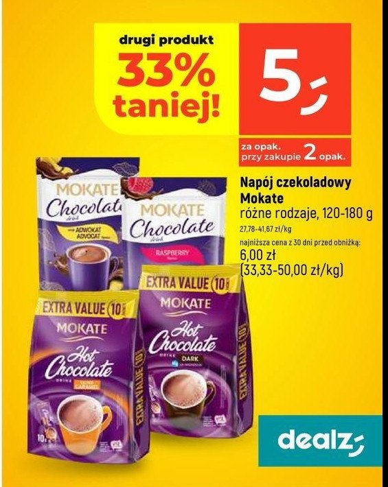 Napój czekoladowy salted caramel Mokate hot chocolate drink promocja w Dealz