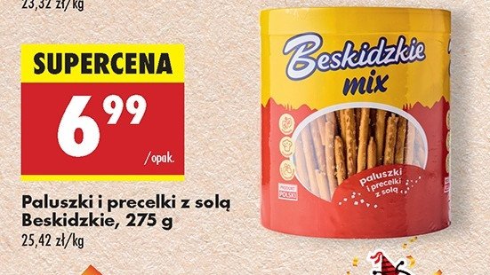 Mix paluszki i precelki z solą Aksam beskidzkie promocja w Biedronka