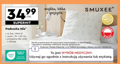 Poduszka mia 70 x 80 cm Smukee promocja